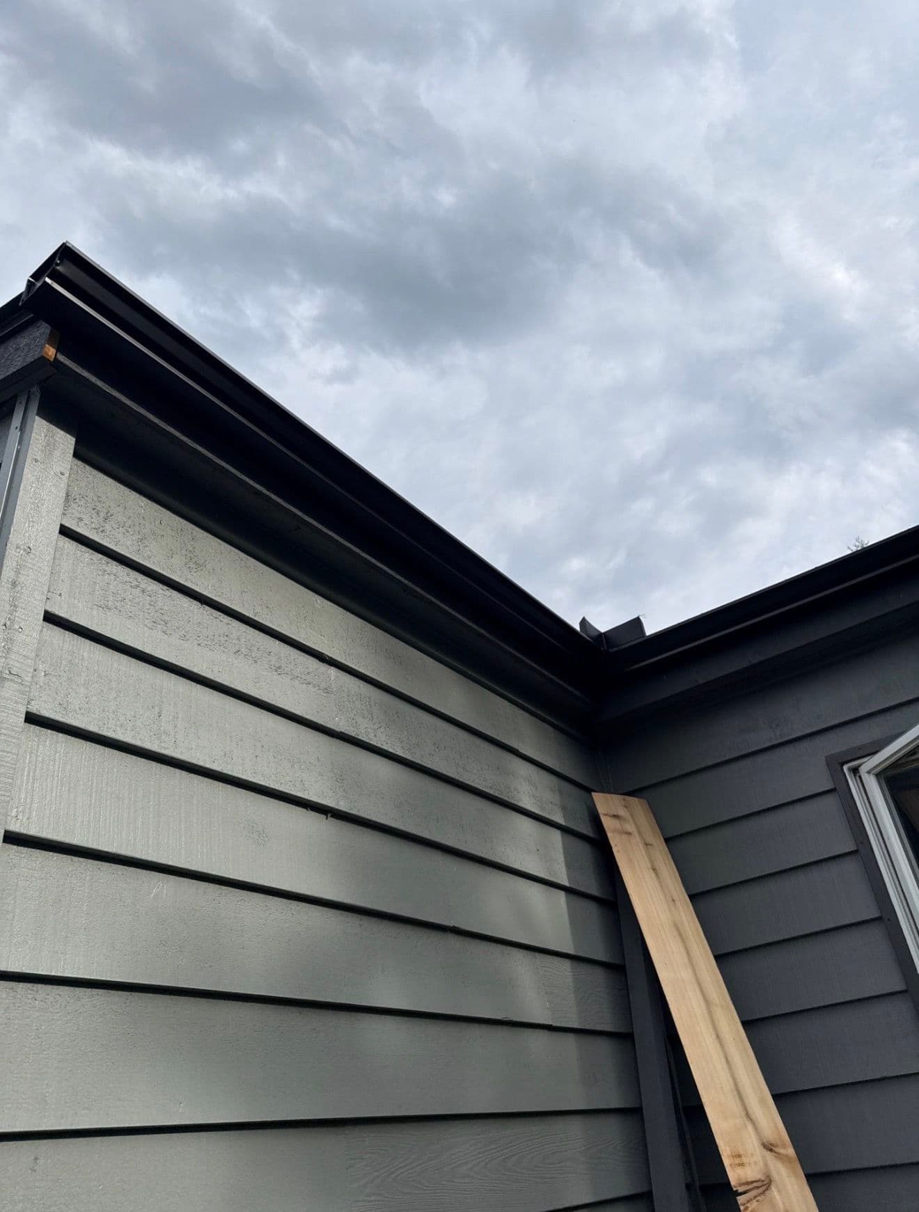 Gallery photos for Full Black Gutter Installation with Oversized Downspouts and Custom Fascia Work: Image #3