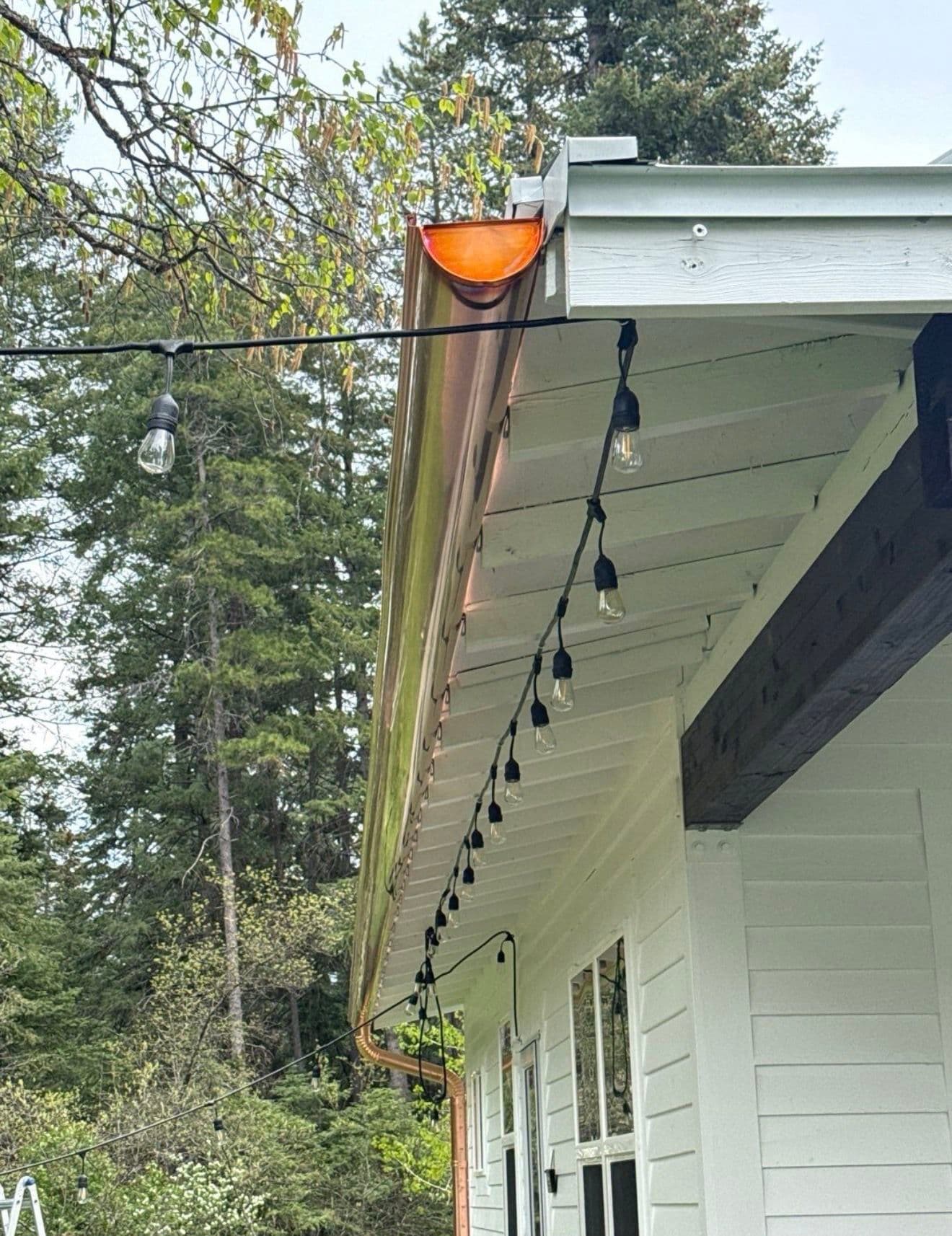 Seamless Copper Half-Round Gutter Installation in Bigfork MT