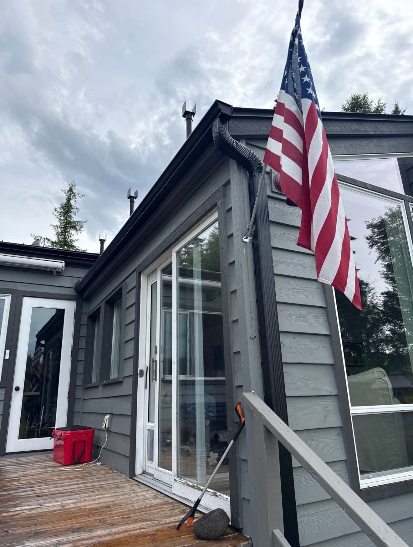 Gallery photos for Full Black Gutter Installation with Oversized Downspouts and Custom Fascia Work: Image #5
